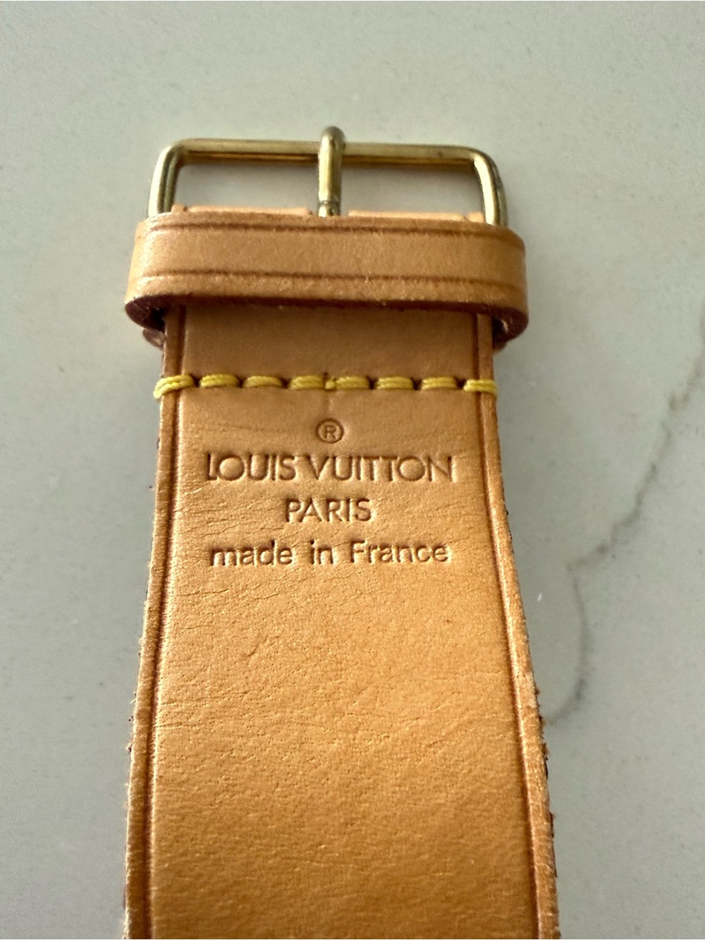 Louis Vuitton Natural Vachetta Leather Cuff Bracelet / Strap. EUC